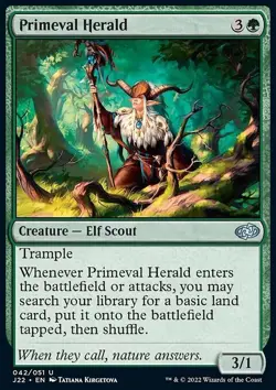 MTG Magic the Gathering Primeval Herald (42/835) Jumpstart 2022 LP - Image 1
