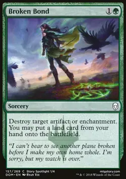 MTG Magic the Gathering Broken Bond (157/296) Dominaria NM - Image 1