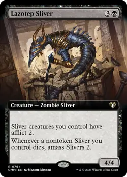 MTG Magic the Gathering Lazotep Sliver (764/1173) Commander Masters LP - Image 1