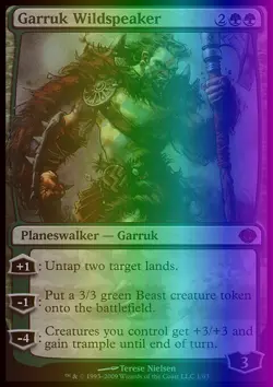 MTG Magic the Gathering Garruk Wildspeaker (1/66) DD Garruk vs. Liliana LP FOIL - Image 1