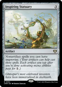 MTG Magic the Gathering Inspiring Statuary (394/1173) Commander Masters LP - Image 1