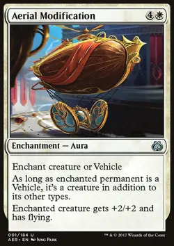 MTG Magic the Gathering Aerial Modification (1/201) Aether Revolt NM - Image 1