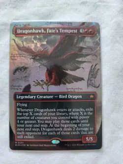 Magic: The Gathering - Mtg - Dragonhawk, Fate's Tempest - BLB Borderless FOIL - Image 1