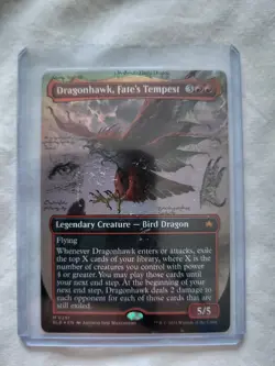 Magic: The Gathering - Mtg - Dragonhawk, Fate's Tempest - BLB Borderless FOIL - Image 4