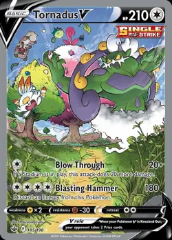 Pokemon Tornadus V (185/280) Chilling Reign LP HOLO - Image 1