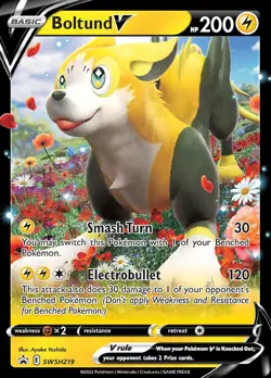 Pokemon Boltund V (SWSH219/322) SWSH Black Star Promos LP HOLO - Image 1