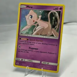 Pokemon Mew SM215 Cosmos Holo Black Star Promo Hidden Fates - Image 1