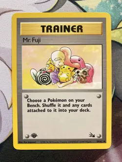 Pokemon TCG Mr Fuji Fossil 1st Edition Uncommon Card 58/62 NM Condition - Image 1