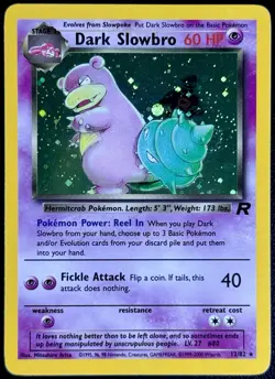 Dark Slowbro 12/82 Team Rocket Holo Pokemon Card - Near Mint NM Condition - Image 1