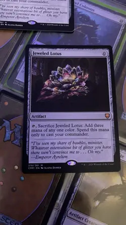Magic the Gathering Commander Legends Jeweled Lotus Card Regular NM Condition - Image 1