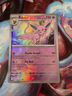 Espeon 033/131 Sv: Prismatic Evolutions Poke Ball Holo NM Pokemon Card 2025 - Image 1