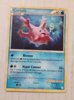 Corsola 37/123 HeartGold SoulSilver HGSS Pokemon Card Non-Holo Uncommon - Image 1