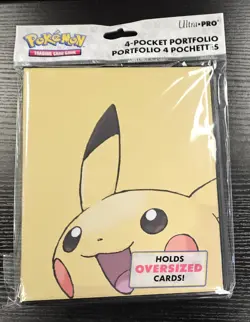 Ultra PRO Pokemon Pikachu 4 Pocket Portfolio Binder Holds 80 Cards & Oversized - Image 1