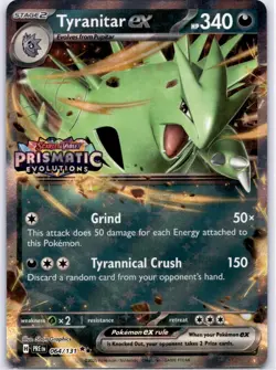 Tyranitar ex (Prismatic Evolutions Stamp) Double Rare Miscellaneous Cards & Prod - Image 1