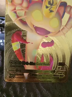 Pokemon Meowth VMAX HP300 Gold Foil Fan Art Card SWSH005 PROMO - Image 3