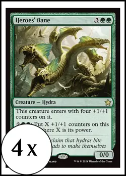 MTG - 4 x Heroes' Bane - Foundations - Playset 4x x4 - Image 1