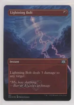 Lightning Bolt (Borderless) Foil Magic: Double Masters 2022 2X2 #361 - Image 1