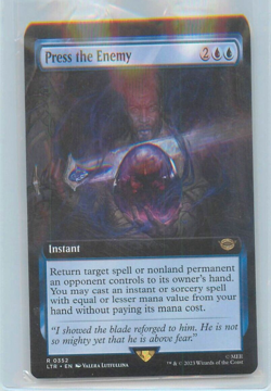 MTG LOTR Press the Enemy 0352 R Extended Art Non Foil - Image 1
