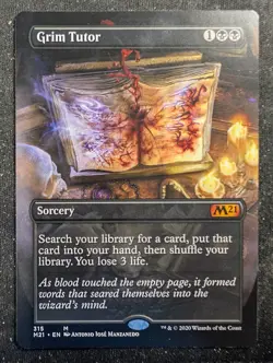 Grim Tutor - Alternate Borderless - Core Set 2021 / M21 (MTG) - Image 1