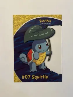 Squirtle #07 PC4 Clear TOPPS 1999 TV Animation Blue Logo Acryllic Pokemon - Image 1