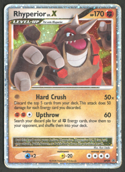Pokemon TCG: Rhyperior LV.X Dp29 Diamond and Pearl Black Star Promo - Image 1