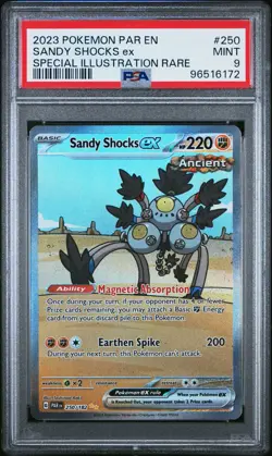 2023 POKEMON PAR EN-PARADOX RIFT SPECIAL ILLUSTRATION RARE SANDY SHOCKS EX PSA 9 - Image 1