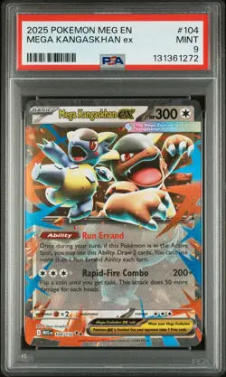 2025 POKEMON MEG EN-MEGA EVOLUTION #104 MEGA KANGASKHAN EX PSA 9 - Image 1