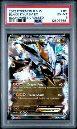 2012 POKEMON B&W BOUNDARIES CROSSED #101 BLACK KYUREM EX PSA 6 - Image 1