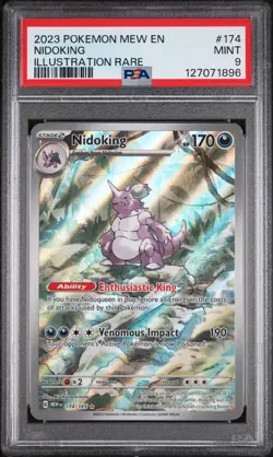 2023 POKEMON MEW EN-151 ILLUSTRATION RARE #174 NIDOKING PSA 9 - Image 1