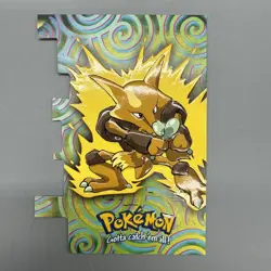 Pokemon Topps Series 2 Die Cut Alakazam 65 2000 TV Animation Collectible Card - Image 1