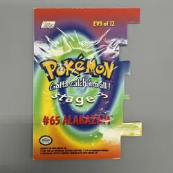 Pokemon Topps Series 2 Die Cut Alakazam 65 2000 TV Animation Collectible Card - Image 2