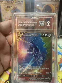 Pokemon Origin Forme Dialga v Alternate Art 177/189 Astral Radiance TAG 9 Mint - Image 3