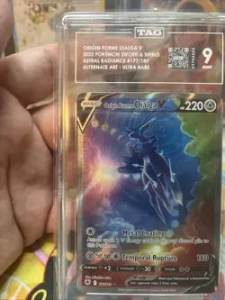 Pokemon Origin Forme Dialga v Alternate Art 177/189 Astral Radiance TAG 9 Mint - Image 4