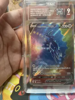 Pokemon Origin Forme Dialga v Alternate Art 177/189 Astral Radiance TAG 9 Mint - Image 5
