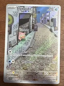 Slowpoke 204/198 Illustration Rare Scarlet & Violet Pokemon NM Pokemon Card - Image 1