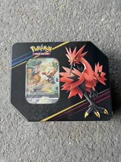 Pokemon TCG Crown Zenith Tin Galarian Zapdos - FACTORY SEALED 5 Booster Packs - Image 1
