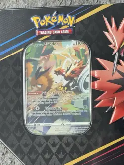 Pokemon TCG Crown Zenith Tin Galarian Zapdos - FACTORY SEALED 5 Booster Packs - Image 2