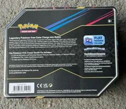Pokemon TCG Crown Zenith Tin Galarian Zapdos - FACTORY SEALED 5 Booster Packs - Image 3