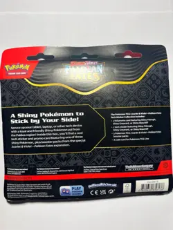 Pokemon S&V Paldean Fates Shiny Maschiff Tech Sticker Collection 3 Pack Blister - Image 2