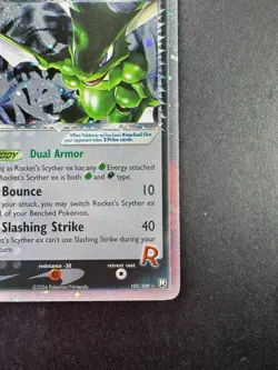 2004 POKEMON SCYTHER EX TEAM ROCKET RETURNS 102/109 ROCKET'S SCYTHER EX-HOLO TCG - Image 5