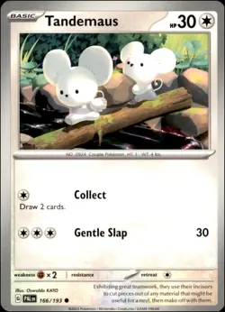 Pokemon - 2X Tandemaus - #166/193 - SV02: Paldea Evolved Common - Image 1