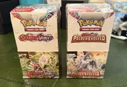 Pokemon TCG: Paldea Evolved & Scarlet & Violet 1/2 Booster Boxs Brand New Sealed - Image 1