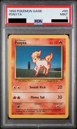 Ponyta Base Set (EN) 60/102 1999 - PSA 9 - Pokemon NM Englisch - Image 1