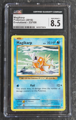 2016 Pokemon XY Evolutions Magikarp #33/108 CGC 8.5 NM/MINT+ - Image 1