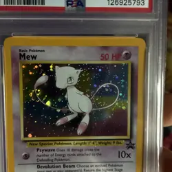 Mew PSA 8 WOTC Black Star Promo HOLO #8 2000 Pokemon Graded Card SWIRL - Image 3