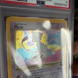 Mew PSA 8 WOTC Black Star Promo HOLO #8 2000 Pokemon Graded Card SWIRL - Image 4