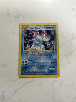 Pokemon TCG Feraligatr 4/111 Holo Neo Genesis Unlimited Card NM - Image 1