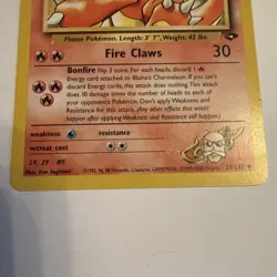 Pokemon Trading Card Blaine’s Charmeleon 31/132 1999-2000 Wizards - Image 2