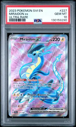 PSA 10 Miraidon EX 227/198 S&V Base Set Holo Pokemon Card - Gem Mint - Image 1