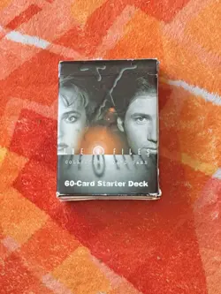 The X-Files Collectible Card Game 60 Card Starter Deck with Topps Trading Cards. - Image 1